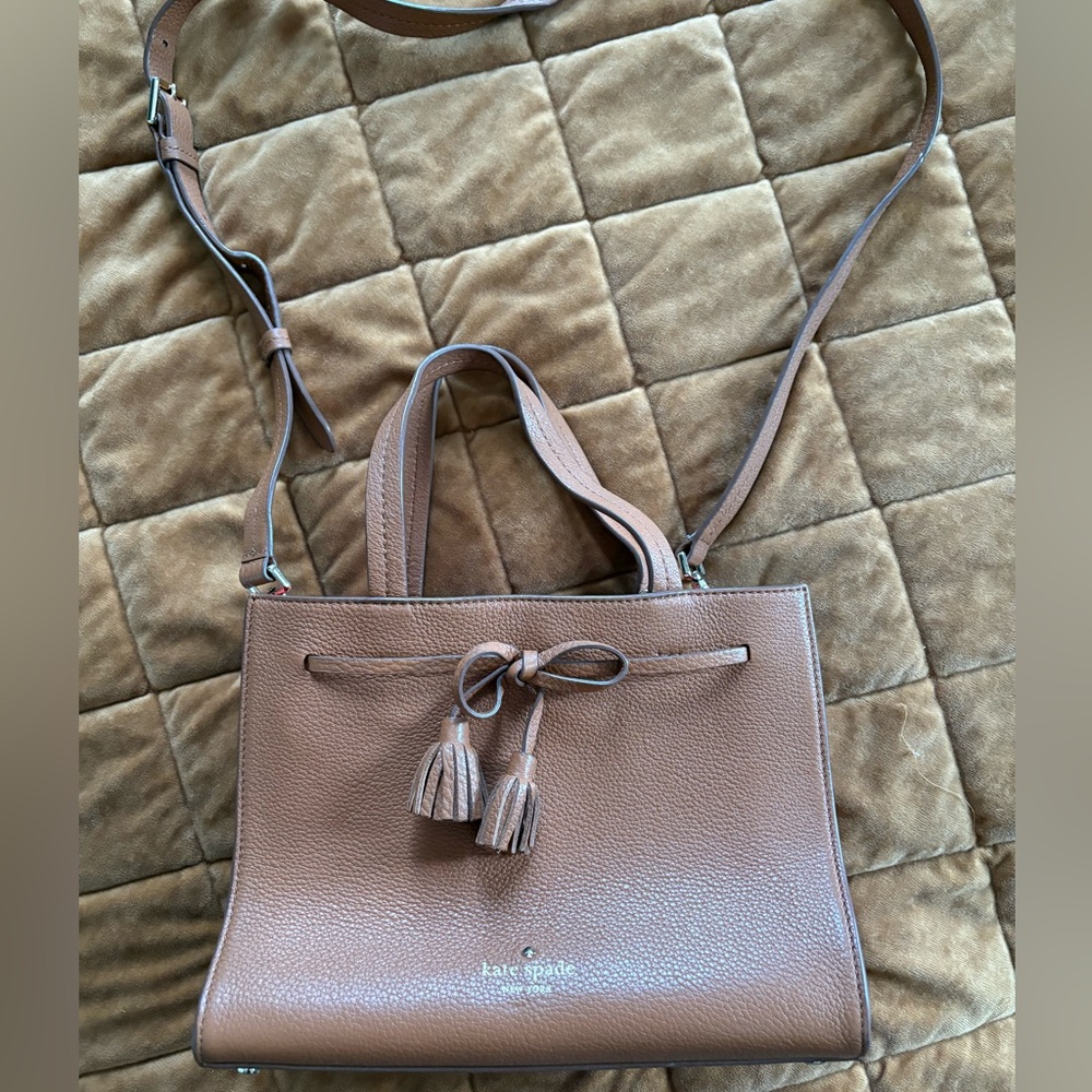 Authentic Kate Spade Tan Leather Shoulder Bag